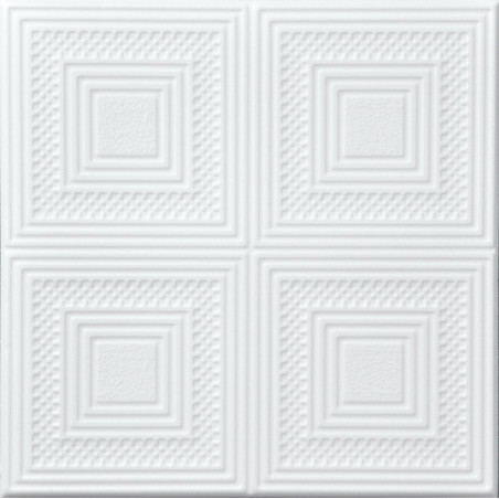 Tavan fals decorativ, polistiren extrudat, VTM 0867, modern, alb, 50 x 50 x 0.35 cm
