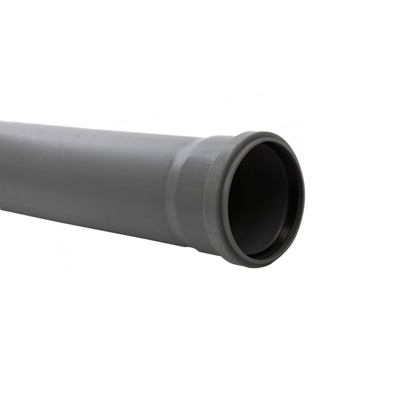Teava PP pentru scurgere canalizare interioara, cu inel, 110 x 2.7 mm, 0.75 m, gri