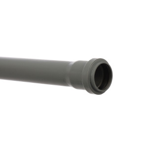 Teava PP pentru scurgere canalizare interioara, cu inel, 40 x 1.8 mm, 1 m, gri