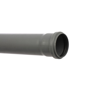 Teava PP pentru scurgere canalizare interioara, cu inel, 75 x 1.9 mm, 0.5 m, gri