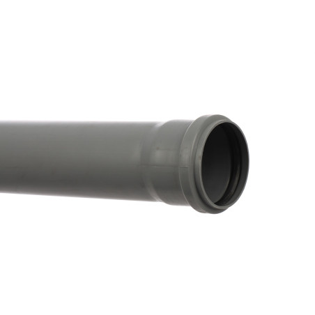Teava PP pentru scurgere canalizare interioara, cu inel, 75 x 1.9 mm, 0.75 m, gri