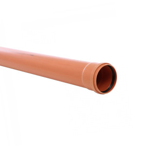 Teava PVC pentru scurgere canalizare exterioara, cu inel, multistrat, 110 x 3.2 mm, 4 m, portocaliu