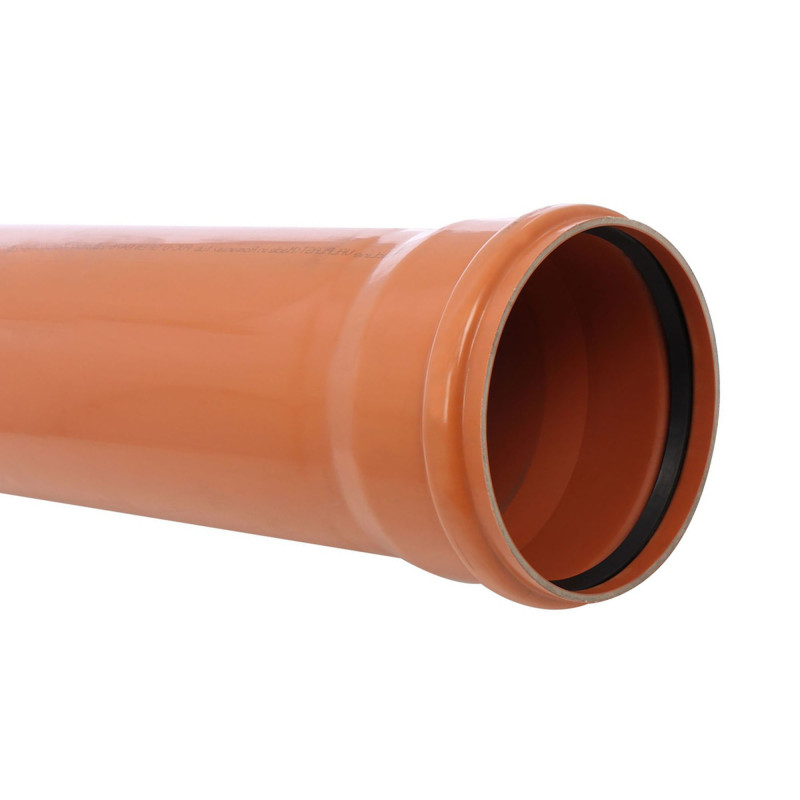 Teava PVC pentru scurgere canalizare exterioara, cu inel, multistrat, 315 x 7.7 mm, 3 m, portocaliu