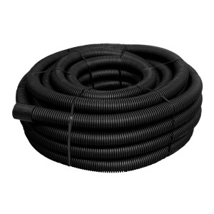 Teava riflata pentru drenaj, D 90 mm, dublu strat