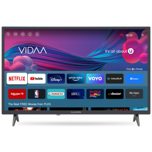 Televizor LED Smart Allview 32iPlay6000-H, diagonala 81 cm, HD, clasa E, sistem operare VIDAA, Dolby Audio, negru