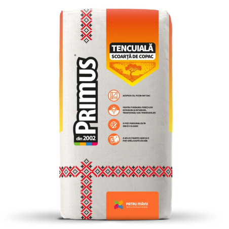 Tencuiala decorativa minerala, Primus scoarta de copac, interior / exterior, 25 kg