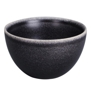 Bol pentru servirea mesei D4112B, portelan, gri inchis, 15 cm