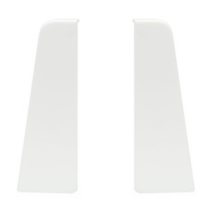 Terminatie pentru plinta parchet MDF SET, stanga / dreapta, PVC, alb, 60 x 20 x 6 mm, 4 buc/set