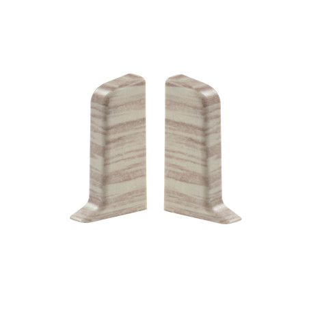 Terminatie pentru plinta, stanga / dreapta, SET 10456-4305, PVC, frasin, 52 x 22 mm, 4 buc / set