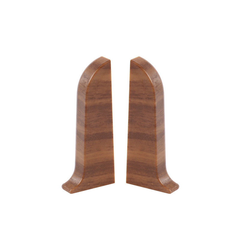 Terminatie pentru plinta, stanga / dreapta, Vilo Flex 528, PVC, nuc inchis, 55 x 22 mm, 2 buc / set