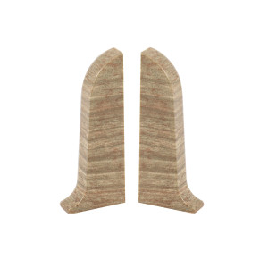 Terminatie pentru plinta, stanga / dreapta, Vilo Flex 552, PVC, salcam, 55 x 22 mm, 2 buc / set