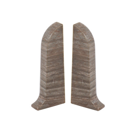 Terminatie pentru plinta, stanga / dreapta, Vilo Flex 553, PVC, stejar argintiu, 55 x 22 mm, 2 buc / set