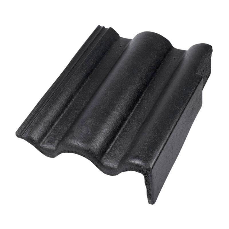 Tigla laterala dreapta BMI Bramac, Romana, antracit, suprafata Novo, 300 x 420 mm