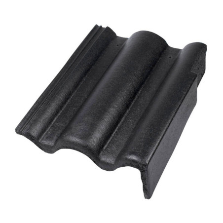 Tigla laterala dreapta BMI Bramac, Romana, antracit, suprafata Novo, 300 x 420 mm