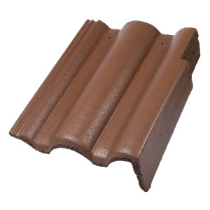 Tigla laterala dreapta Bramac, Romana, maro, suprafata Novo, 330 x 420 mm