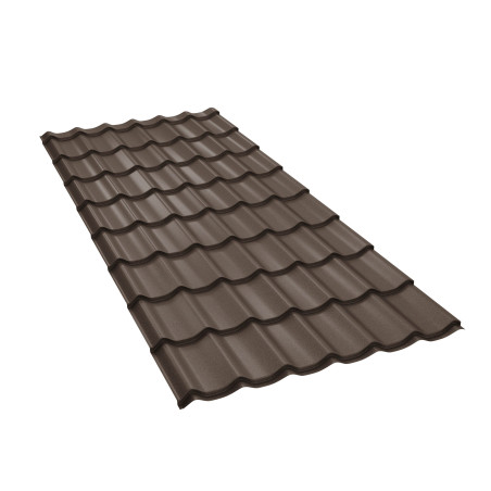 Tigla metalica Baudeman Clasic 35, maro inchis mat (RAL 8019), 2920 x 1200 x 0.45 mm