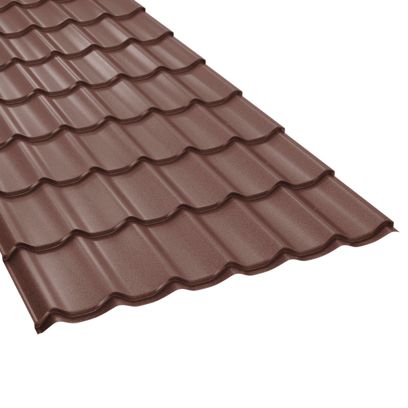 Tigla metalica Bilman, maro mat (RAL 8017), 2570 x 1200 x 0.4 mm