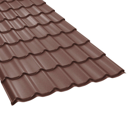 Tigla metalica Bilman, maro mat (RAL 8017), 2570 x 1200 x 0.4 mm