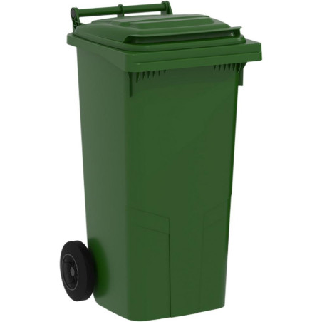 Tomberon gunoi, europubela, cu capac, polietilena, verde, 120 litri