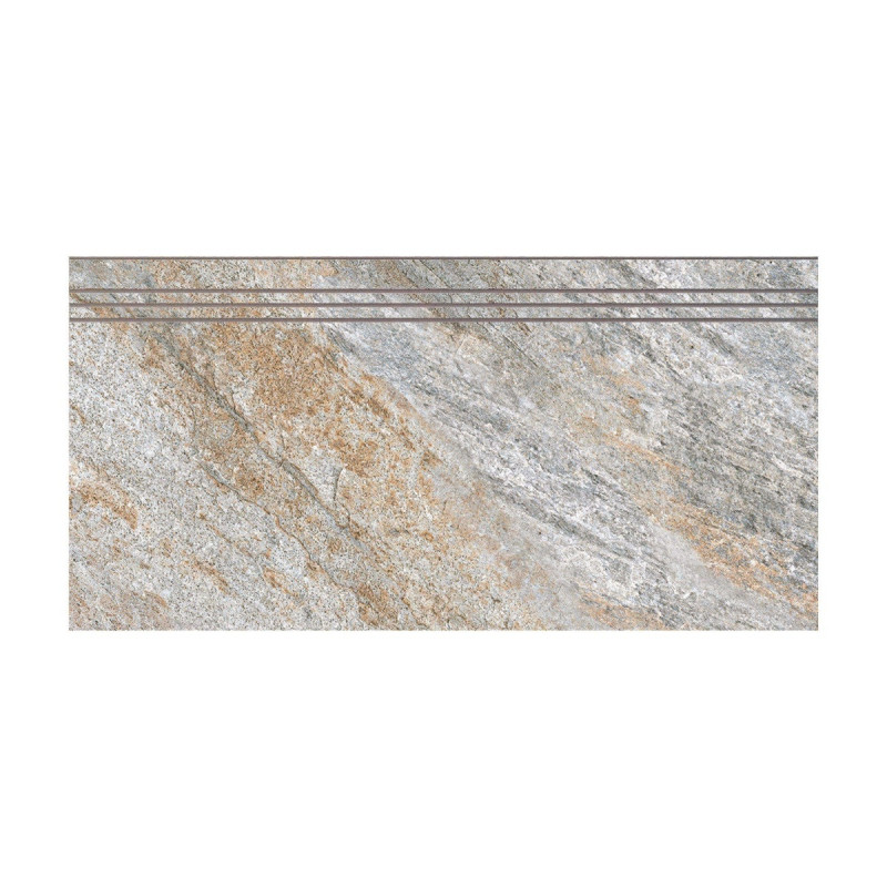 Treapta gresie, Vulcanic 6806-0035, 30 x 60 cm, mata, gri