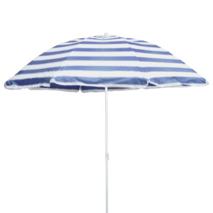 Umbrela soare de plaja / gradina, WH002-2, rotunda, structura metal, albastru, D 180 cm