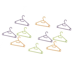 Umerase haine Coronet, plastic, 42 cm, multicolor, set 10 bucati