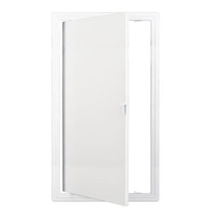 Usita vizitare, TE-MA, pentru mascarea golurilor de acces, plastic, alb, 200 x 400 mm
