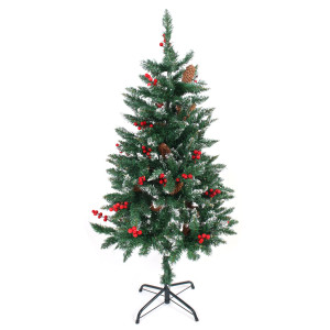 Brad artificial de Carciun, 100 microLED, Hoff, 100 microLED, lumina alb calda, 120 cm, alimentare baterii