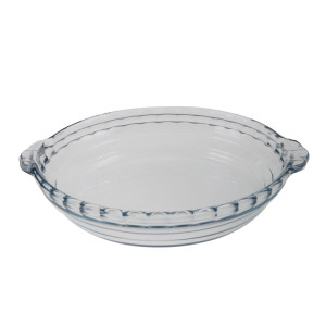 Vas rotund 197BC, cu manere, pentru servirea mesei, sticla termorezistenta, transparent, 22 cm