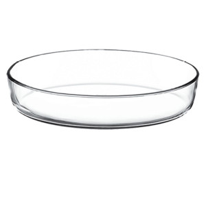 Vas termorezistent Borcam 59064, sticla termica, oval, transparent, 30.6 x 21.6 x 6 cm, fara capac
