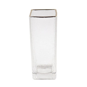 Vaza decorativa 1025FG, sticla transparenta, incolora, 25 cm