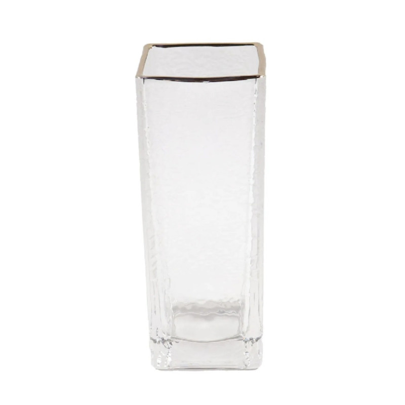 Vaza decorativa 1025FG, sticla transparenta, incolora, 25 cm