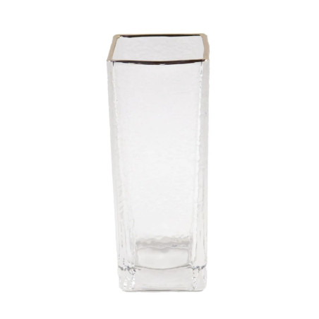 Vaza decorativa 1025FG, sticla transparenta, incolora, 25 cm