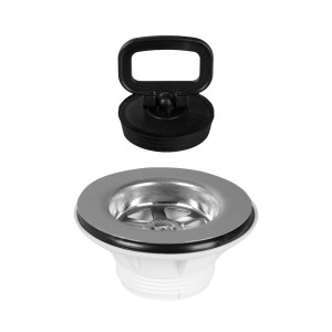 Ventil pentru lavoar, Eurociere 3328, cu gratar inox, dop, 1"1/2