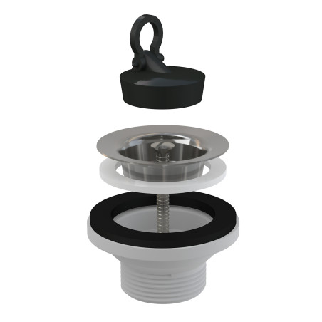 Ventil pentru lavoar, Komfort C31, cu sita din otel, dop, 5/4"
