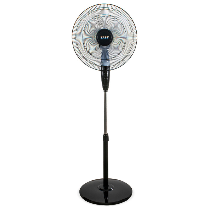 Ventilator cu picior Zass ZF 1606, 45 W, 3 viteze, diametru 41 cm, functie de oscilatie 90 grade dreapta - stanga, ajustare pozi