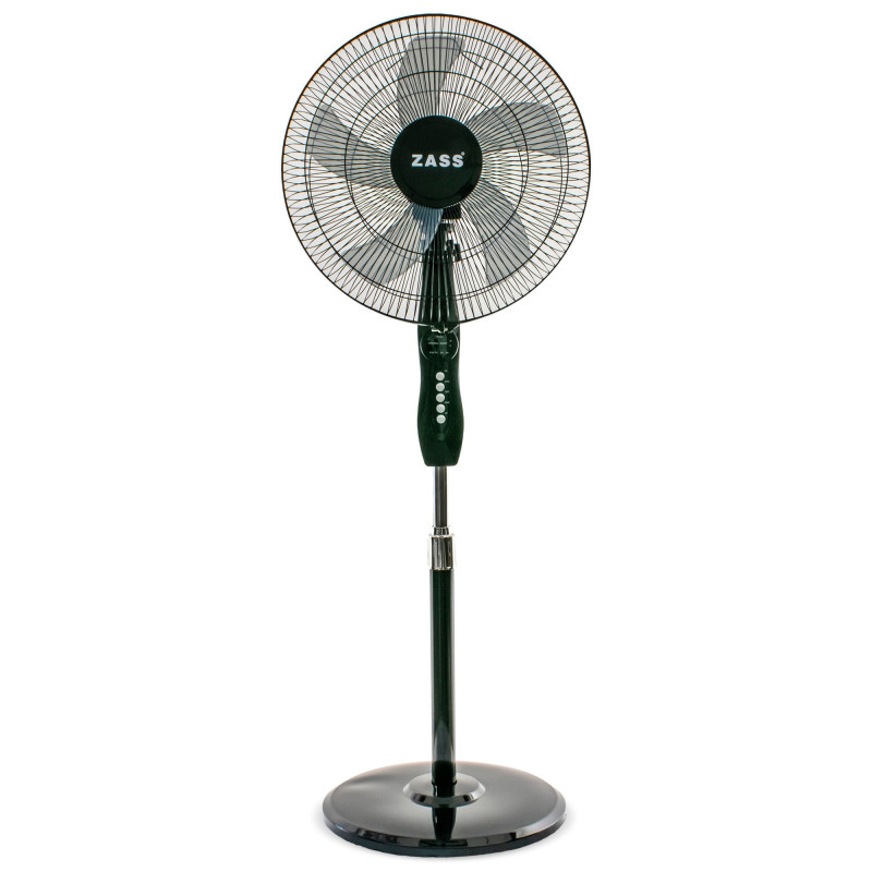 Ventilator cu picior Zass ZFTR 1615, 45 W, 3 viteze, diametru 41 cm, programator pana la 7.5 ore, functie de oscilatie 90 grade 