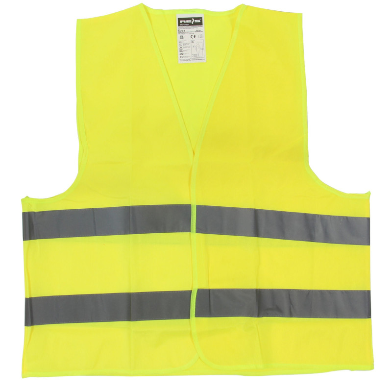 Vesta semnalizare cu banda reflectorizanta, Neon 9195, galben, marimea XL