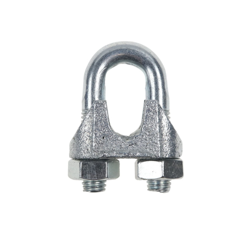 Brida zincata, Cablero ID011A13A, pentru legare cablu otel de 13 mm
