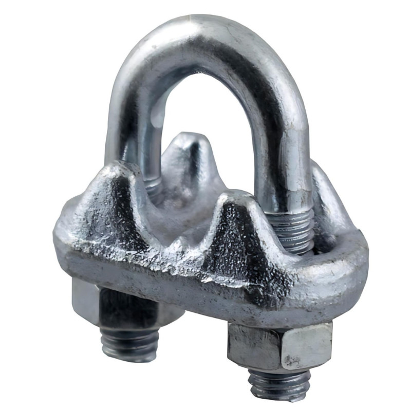 Brida zincata pentru legare cablu otel de 12 mm, Cablero CD011A012U, set 2 bucati
