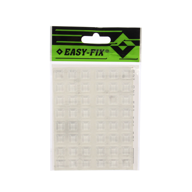 Bumpon autoadeziv, transparent, M 448.55.00, 13 x 13 x 3 mm, set 48 bucati