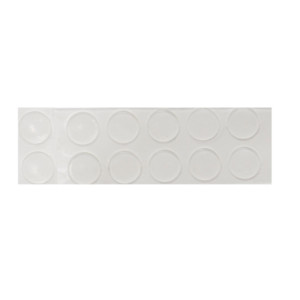 Buton amortizor transparent, autoadeziv, D 10 x 1.5 mm, 12 bucati