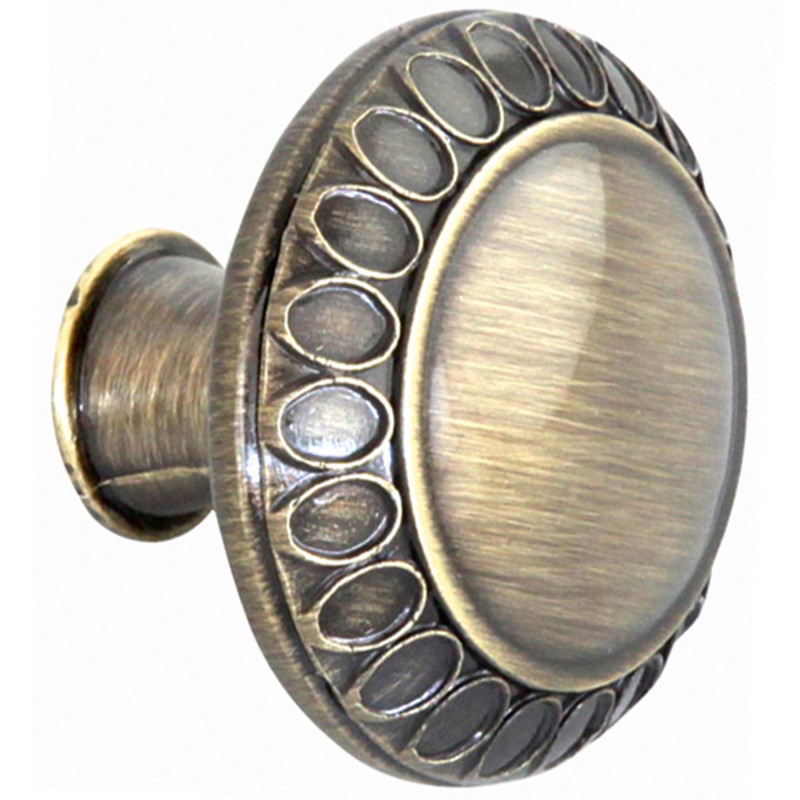 Buton pentru mobila, metalic, alamit antic, M 485.30.29, 33 x 26 mm