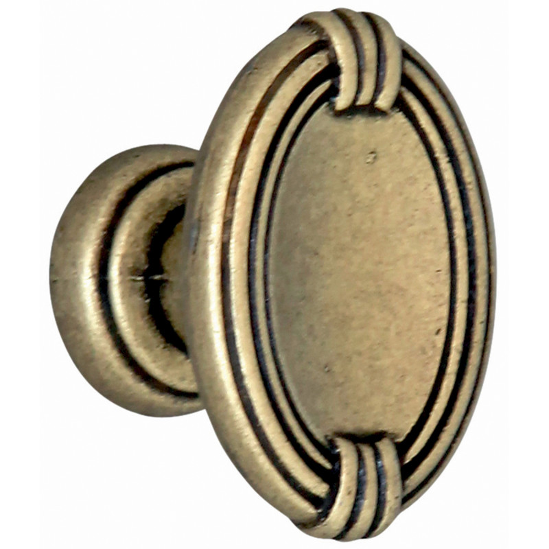 Buton pentru mobila, metalic, alamit antic, M 485.69.29, 28 x 20 x 18 mm
