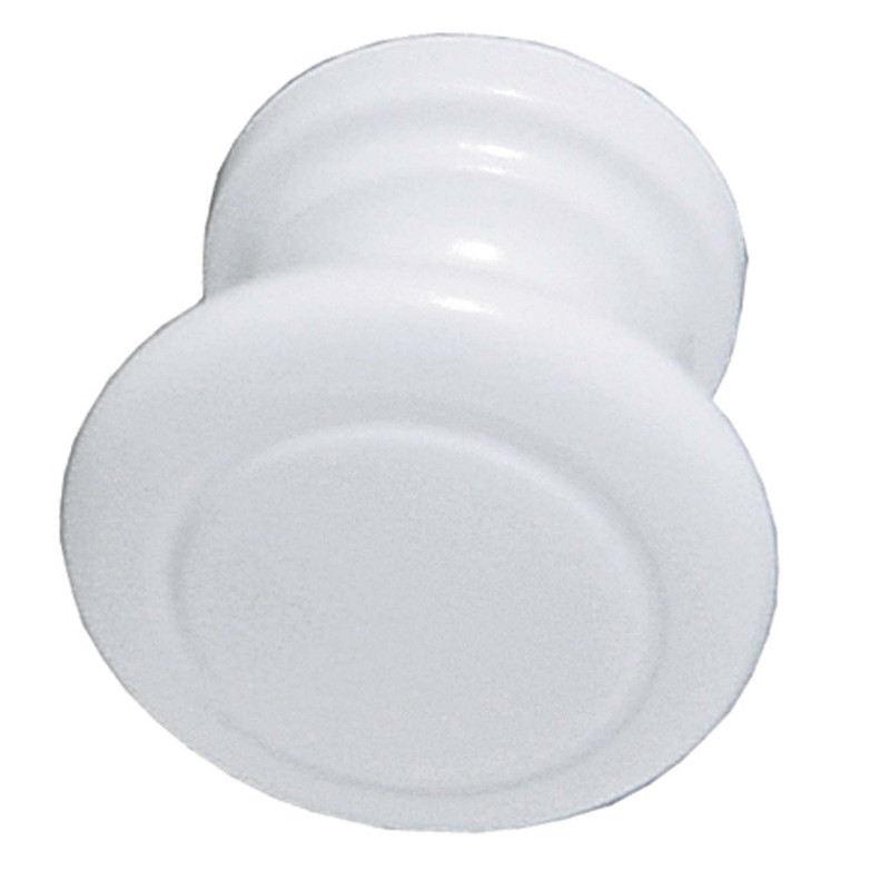 Buton pentru mobila, plastic, alb, M 484.06.11, 32 x 27 mm