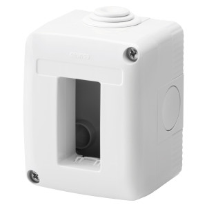 Cadru aparent Gewiss GW27001, 1 modul, IP40, gri, pentru priza / intrerupator