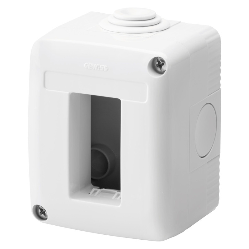 Cadru aparent Gewiss GW27001, 1 modul, IP40, gri, pentru priza / intrerupator