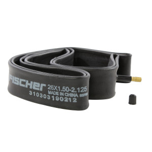 Camera pentru anvelopa bicicleta Fischer, cauciuc, 26 inch, cu valva pentru ventil tip auto