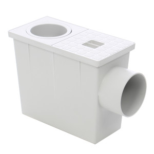 Camin pluvial, pentru scurgere apa de ploaie, cu sifon, rasini termoplastice, 235 x 125 x 220 mm