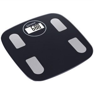 Cantar electronic pentru baie / corporal, inteligent, Kadda IF1032D, sticla securizata, LCD, 180 kg